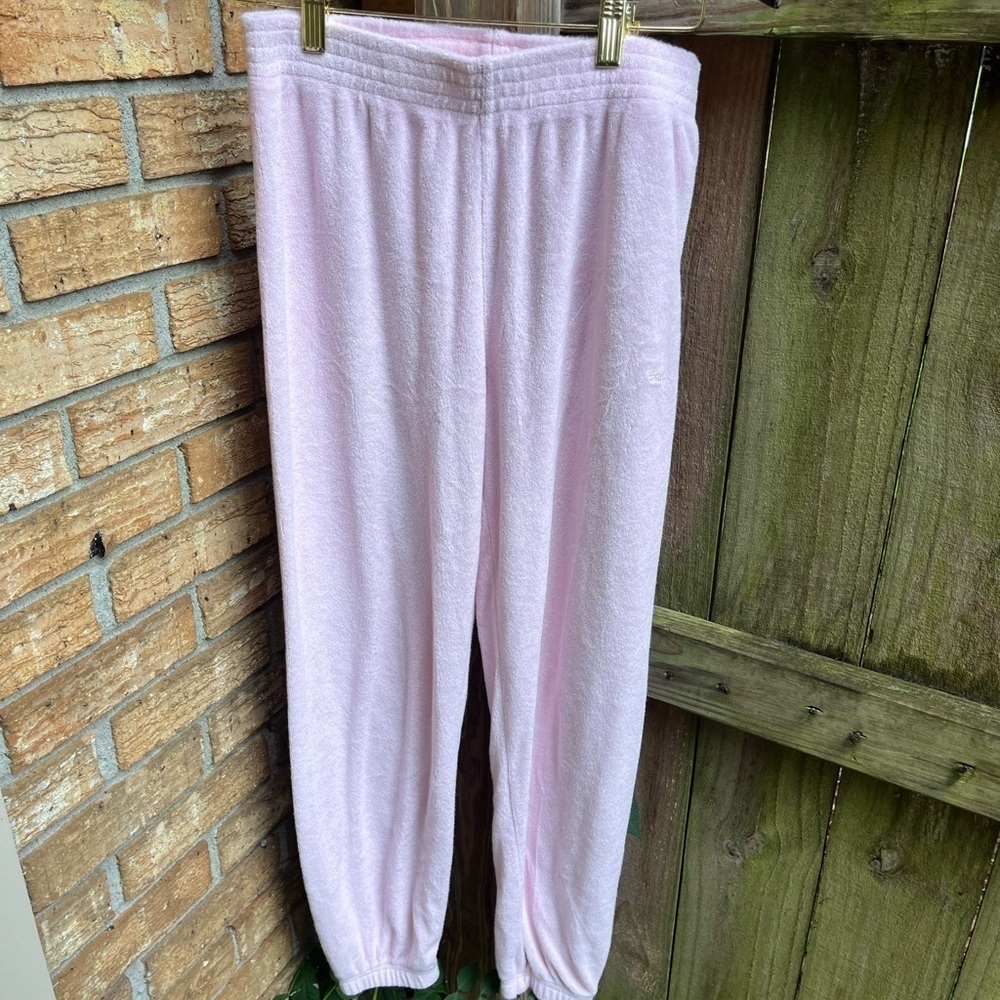 TNA by Aritzia Terry Sweatfleece Pink Track Pants